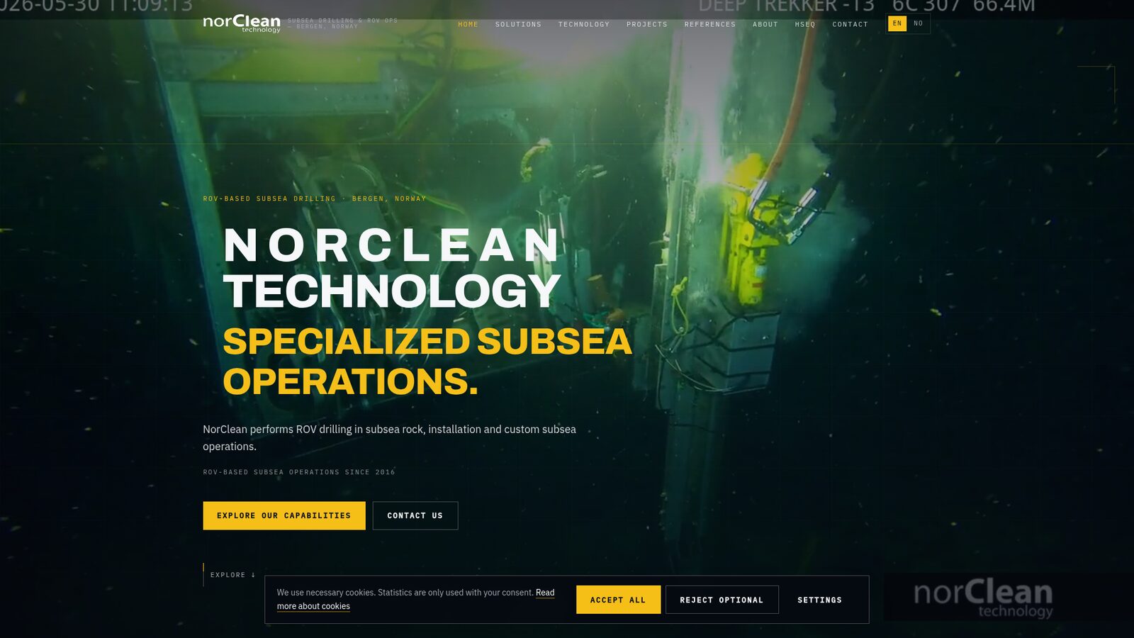 Norclean Technology website designed by VELKORDA